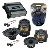 Compatible with Buick Skylark 1987-1995 Factory Speaker Replacement Harmony R5 R69 & Harmony HA-A400.4 Amp