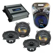 Compatible with Cadillac DTS 2006-2011 Factory Speaker Replacement Harmony (2) R5 & Harmony HA-A400.4 Amp
