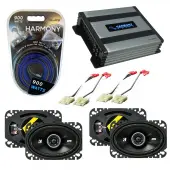 Compatible with Chevy CK Truck (Full Size) 88-94 Speaker Replacement Kicker (2)DSC46 & Harmony HA-A400.4