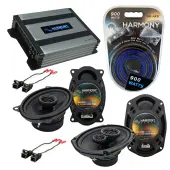 Compatible with Chevy Malibu Classic 04-05 OEM Speaker Replacement Harmony R46 R69 & Harmony HA-A400.4 Amp