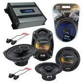 Compatible with Chevy Malibu/Malibu Maxx 04-07 OEM Speaker Replacement R65 R69 & Harmony HA-A400.4 Amp