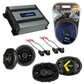 Compatible with Chevy Malibu/Malibu Maxx 04-07 Speaker Replacement DSC65 DSC693 & Harmony HA-A400.4 Amp