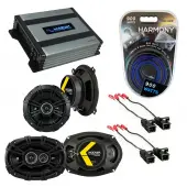 Compatible with Chevy Monte Carlo 1995-1999 Speaker Replacement Kicker DSC5 DSC693 & Harmony HA-A400.4 Amp