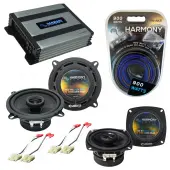 Compatible with Chevy Nova 1985-1988 Factory Speaker Replacement Harmony R4 R5 & Harmony HA-A400.4 Amp