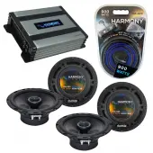 Compatible with Chevy Prizm 1998-2003 Factory Speaker Replacement Harmony (2) R65 & Harmony HA-A400.4 Amp