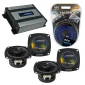 Compatible with Chevy Sprint: ER/Turbo 85-88 OEM Speaker Replacement Harmony (2) R4 & Harmony HA-A400.4 Amp