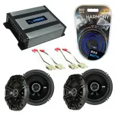 Compatible with Chevy Tracker 1998-2004 Factory Speaker Replacement Kicker (2) DSC65 & Harmony HA-A400.4