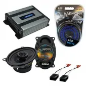 Compatible with Chevy Van (Full Size) 1988-1995 OEM Speaker Replacement Harmony R46 & Harmony HA-A400.4 Amp