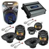 Compatible with Chrysler 300 2005-2007 OEM Speaker Replacement Harmony (2) R69 R35 & Harmony HA-A400.4 Amp