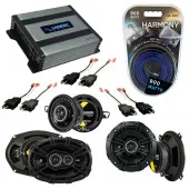 Compatible with Chrysler Yorker 84-93 Speaker Replacement Kicker DS Package & Harmony HA-A400.4 Amp