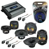 Compatible with Dodge Colt Vista 92-94 OEM Speaker Replacement Harmony R5 R4 R69 & Harmony HA-A400.4 Amp