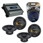 Compatible with Dodge Dakota 2008-2011 Factory Speaker Replacement Harmony (2) R65 & Harmony HA-A400.4 Amp