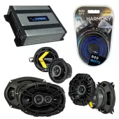 Compatible with Dodge Intrepid 1993-1997 Factory Speaker Replacement Kicker DS & Harmony HA-A400.4 Amp