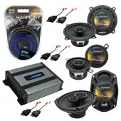 Compatible with Dodge Lancer 1986-1989 Factory Speaker Replacement Harmony Speakers & Harmony HA-A400.4 Amp