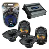 Compatible with Dodge Magnum 2008-2008 Factory Speaker Replacement Harmony (2) R69 & Harmony HA-A400.4 Amp