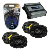 Compatible with Dodge Magnum 2008-2008 Factory Speaker Replacement Kicker (2) DSC693 & Harmony HA-A400.4