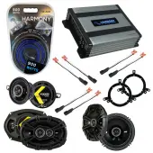 Compatible with Dodge Neon 1995-2001 Factory Speaker Replacement Kicker Bundle DS & Harmony HA-A400.4 Amp