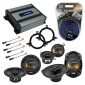 Compatible with Dodge Neon 2002-2006 Factory Speaker Replacement Harmony Speakers & Harmony HA-A400.4 Amp