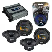 Compatible with Dodge Nitro 2007-2011 Factory Speaker Replacement Harmony (2) R65 & Harmony HA-A400.4 Amp