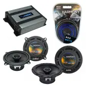 Compatible with Dodge Omni 1978-1990 Factory Speaker Replacement Harmony R5 R65 & Harmony HA-A400.4 Amp