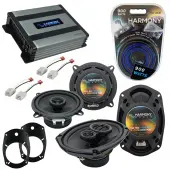 Compatible with Dodge Ram 2500/3500 2002 Speaker Replacement Harmony Speakers & Harmony HA-A400.4 Amp