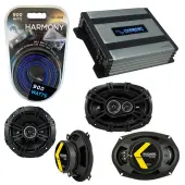 Compatible with Dodge Ram Charger 1981-1983 Speaker Replacement Kicker DSC693 DSC5 & Harmony HA-A400.4 Amp