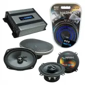 Compatible with Dodge Challenger 2008-2014 Speakers Replacement Harmony C69 C5 & Harmony HA-A400.4 Amp