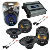 Compatible with Dodge Stratus 1995-2000 OEM Speaker Replacement Harmony R65 R69 & Harmony HA-A400.4 Amp