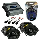Compatible with Ford F-150 2004-2008 Factory Speaker Replacement Kicker (2) DSC68 & Harmony HA-A400.4