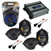 Compatible with Ford F-250/350/450/550/650/750 99-04 Speaker Replacement Harmony 2 R68 & Harmony HA-A400.4 Amp