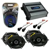 Compatible with Ford Freestar 2004-2007 Factory Speaker Replacement Kicker (2) DSC68 & Harmony HA-A400.4