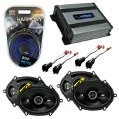 Compatible with Ford Mustang 2005-2009 Factory Speaker Replacement Kicker (2) DSC68 & Harmony HA-A400.4