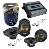 Compatible with Ford F-Series Truck 1987-1991 OEM Speaker Replacement Harmony Speakers & Harmony HA-A400.4 Amp