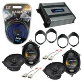 Compatible with Ford Taurus 1996-1999 Factory Speaker Replacement Harmony (2) R68 & Harmony HA-A400.4 Amp