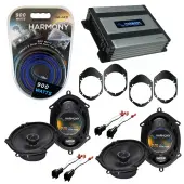 Compatible with Ford Taurus 2000-2007 Factory Speaker Replacement Harmony (2) R68 & Harmony HA-A400.4 Amp