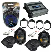 Compatible with Ford Windstar 1999-2003 OEM Speaker Replacement Harmony (2) R68 & Harmony HA-A400.4 Amp