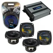Compatible with Geo Spectrum 1989-1989 Factory Speaker Replacement Harmony (2) R4 & Harmony HA-A400.4 Amp