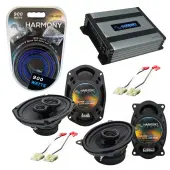 Compatible with GMC S-15 Jimmy 1982-1985 OEM Speaker Replacement Harmony R46 R69 & Harmony HA-A400.4 Amp