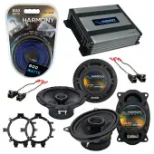 Compatible with GMC Sierra 1999-2006 OEM Speaker Replacement Harmony R5 R46 & Harmony HA-A400.4 Amp