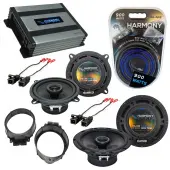 Compatible with GMC Sierra 2500HD/3500HD 2014 OEM Speaker Replacement Harmony Speakers & Harmony HA-A400.4 Amp