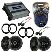 Compatible with GMC Yukon/Denali 2001-2002 Speaker Replacement Kicker DSC5 DSC65 & Harmony HA-A400.4 Amp