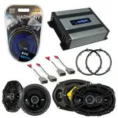 Compatible with Honda Accord 1998-2002 Speaker Replacement Kicker Bundle DSC65 DSC693 & Harmony HA-A400.4 Amp