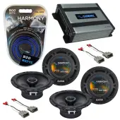Harmony Audio HA-A400.4 Amp Bundle with (2) Harmony Audio HA-R65 Speakers Pair Compatible with Honda Civic 1992-1995 Factory Speaker Replacement