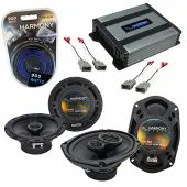 Harmony Audio HA-A400.4 Amp Bundle with Harmony Audio HA-R65, Harmony Audio HA-R69 Speakers Compatible with Honda Civic 1996-2000 OEM Speaker Replacement