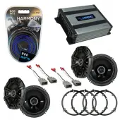 Compatible with Honda Civic 2001-2005 Factory Speaker Replacement Kicker Bundle (2) DSC65 & Harmony HA-A400.4