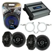 Compatible with Honda Civic Del Sol 1993-1997 Speaker Replacement Kicker Bundle (2) DSC65 & Harmony HA-A400.4 Amp