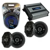 Compatible with Honda Fit 2007-2008 Factory Speaker Replacement Kicker (2) DSC65 & Harmony HA-A400.4