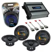 Harmony Audio HA-A400.4 Amp Bundle with (2) Harmony Audio HA-R65 Speakers Pair Compatible with Honda Insight 2001-2006 OEM Speaker Replacement
