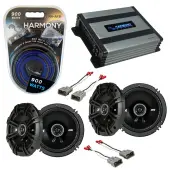 Compatible with Honda Insight 2001-2006 Speaker Replacement Kicker Bundle (2) DSC65 & Harmony HA-A400.4 Amp
