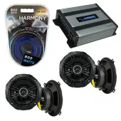 Compatible with Honda Passport 1994-1995 Speaker Replacement Kicker DSC4 DSC5 & Harmony HA-A400.4 Amp